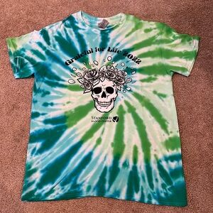 Gildan Heavy Cotton Grateful For Life Stanford Blood Center Tie Dye Tee